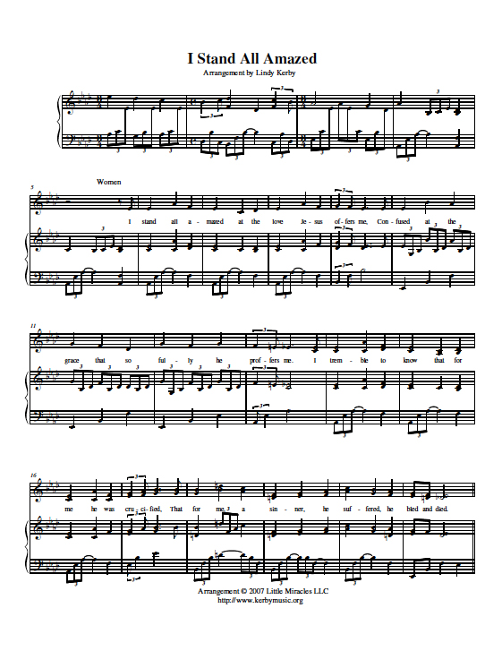i stand all amazed amazed sheet music
